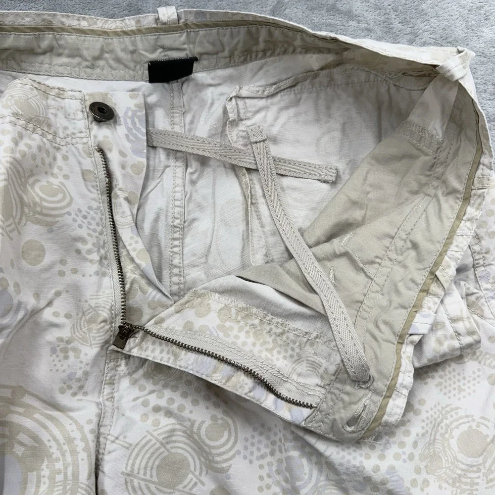 Jordan Cargo Shorts Beige Abstract Print Baggy Size 38R
